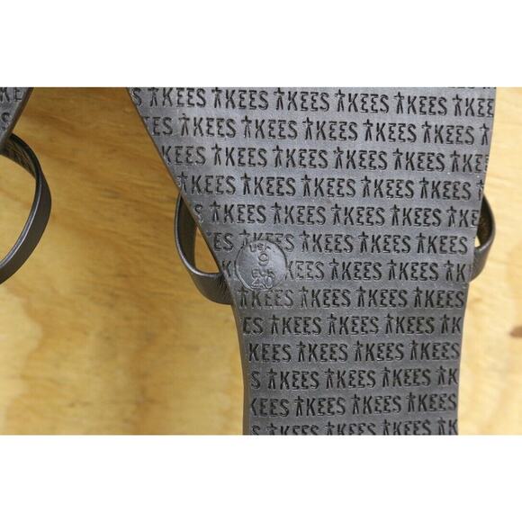 New Tkees Sandals Womens 9 Black Vegan Leather Gemma Iris Slip Ons - Picture 6 of 8